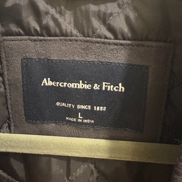 Abercrombie Grey Suede Bomber - Picture 2 of 4